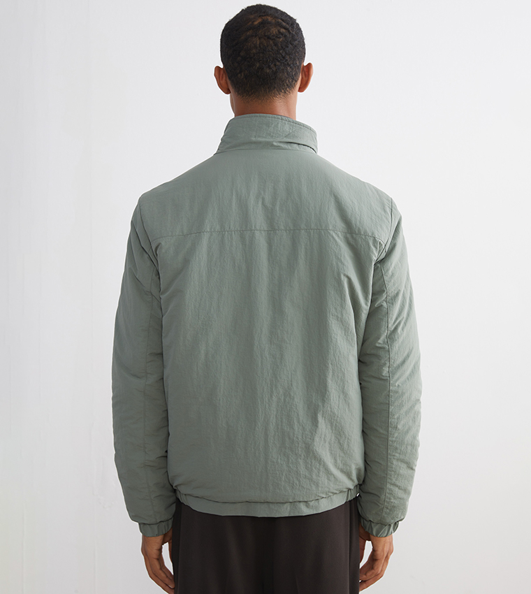 Textured High Neck Jacket