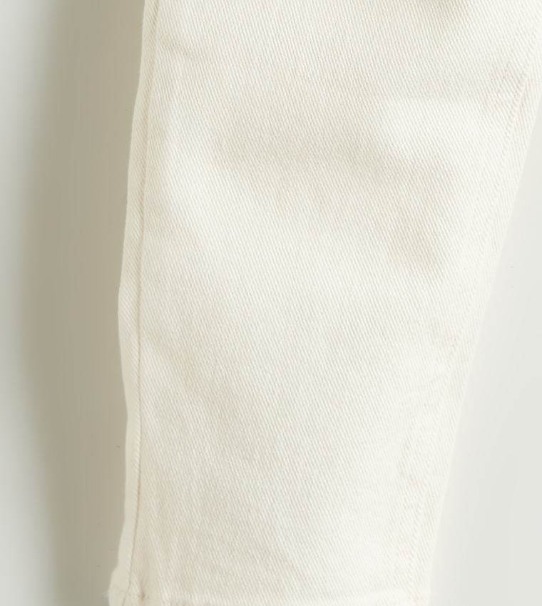 Drawstring Waist Slim Fit Trousers