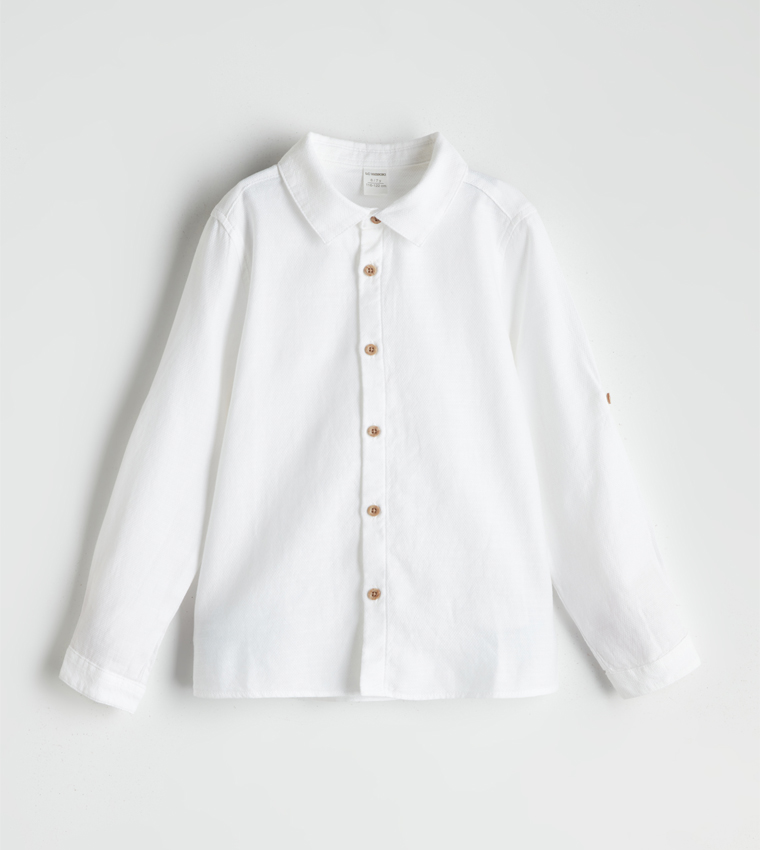 قميص سادة كم طويل