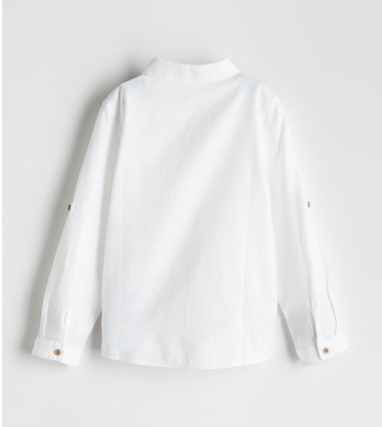 قميص سادة كم طويل