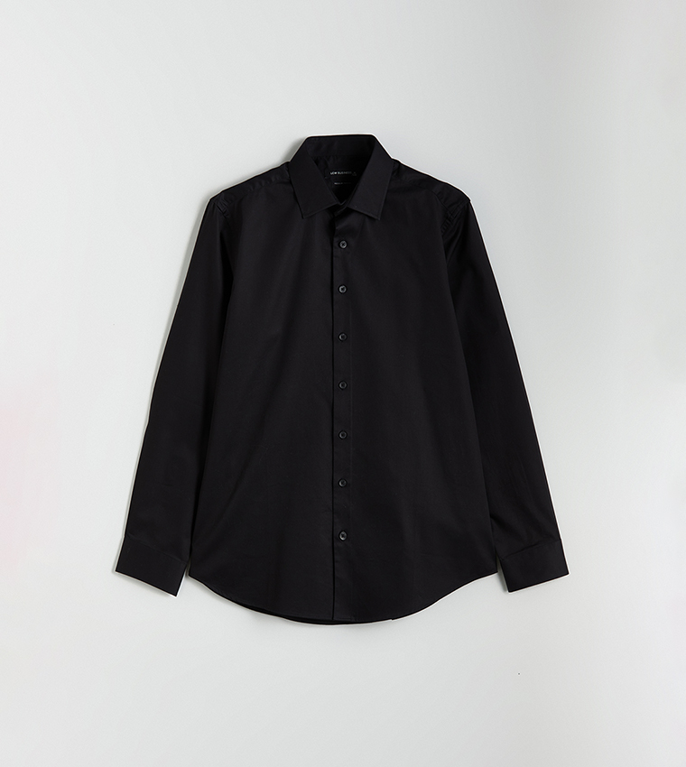 Solid Long Sleeves Regular Fit Shirt