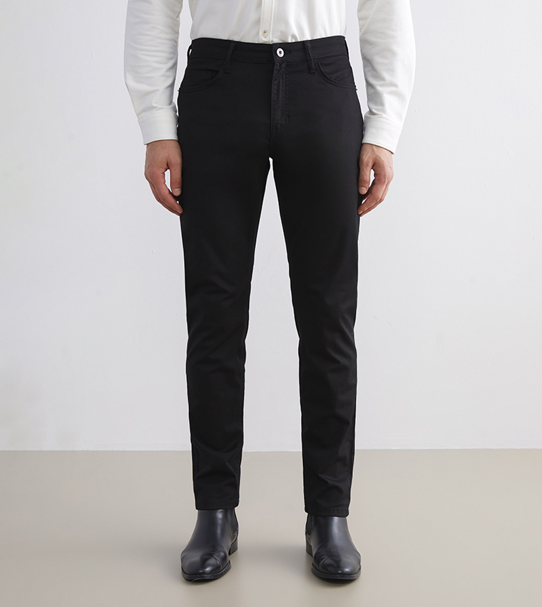 CLASSIC Solid Slim Fit Chino Trousers