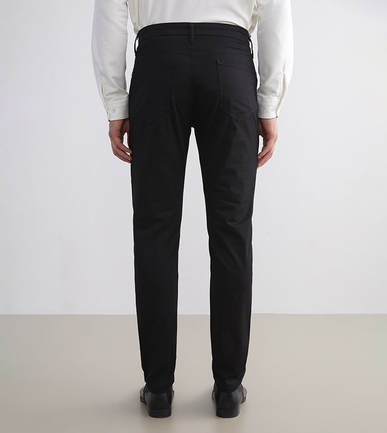 CLASSIC Solid Slim Fit Chino Trousers