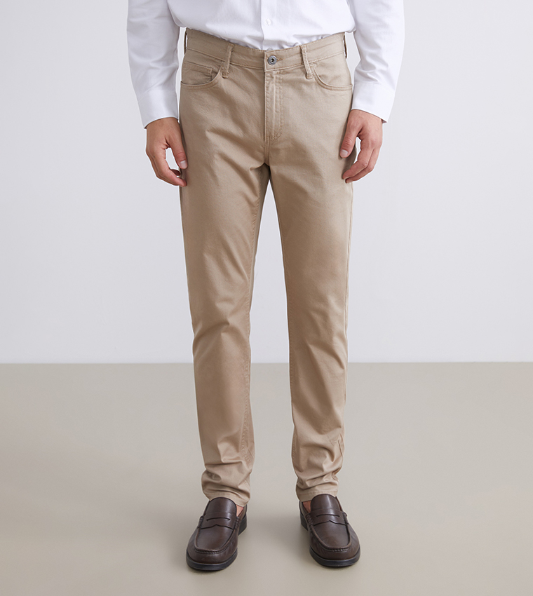 CLASSIC Solid Slim Fit Chino Trousers