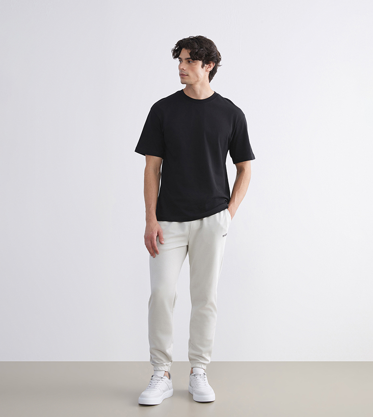 Drawstring Waist Slim Fit Joggers