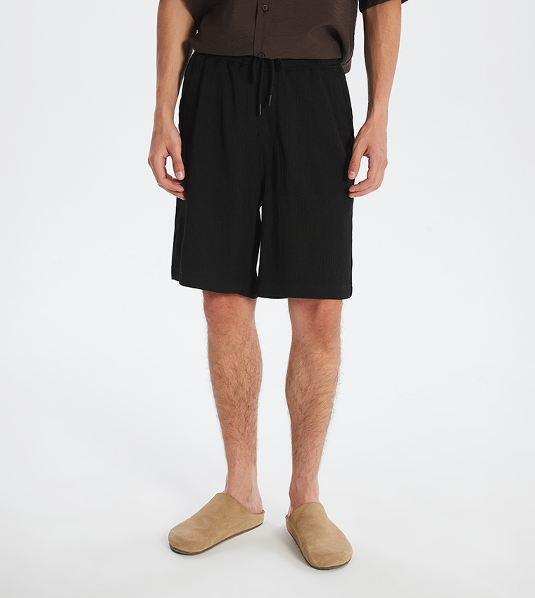 Mid Rise Relaxed Fit Casual Shorts