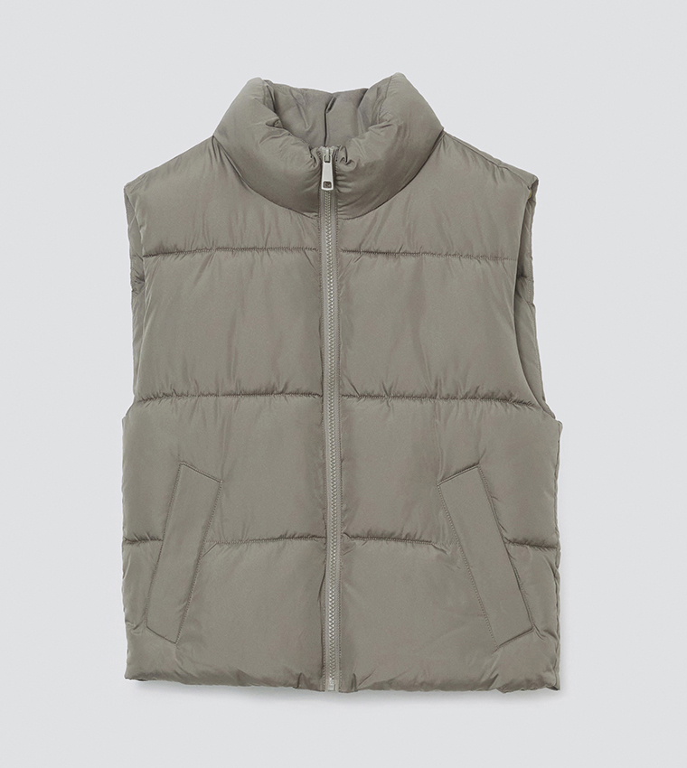 Quilted High-Neck Gilet