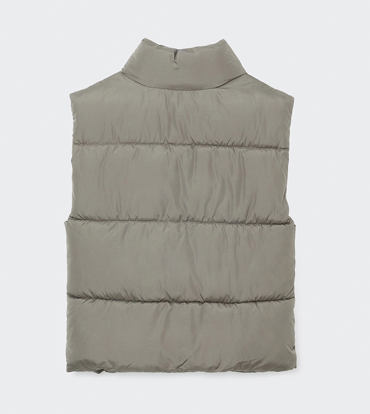 Quilted High-Neck Gilet