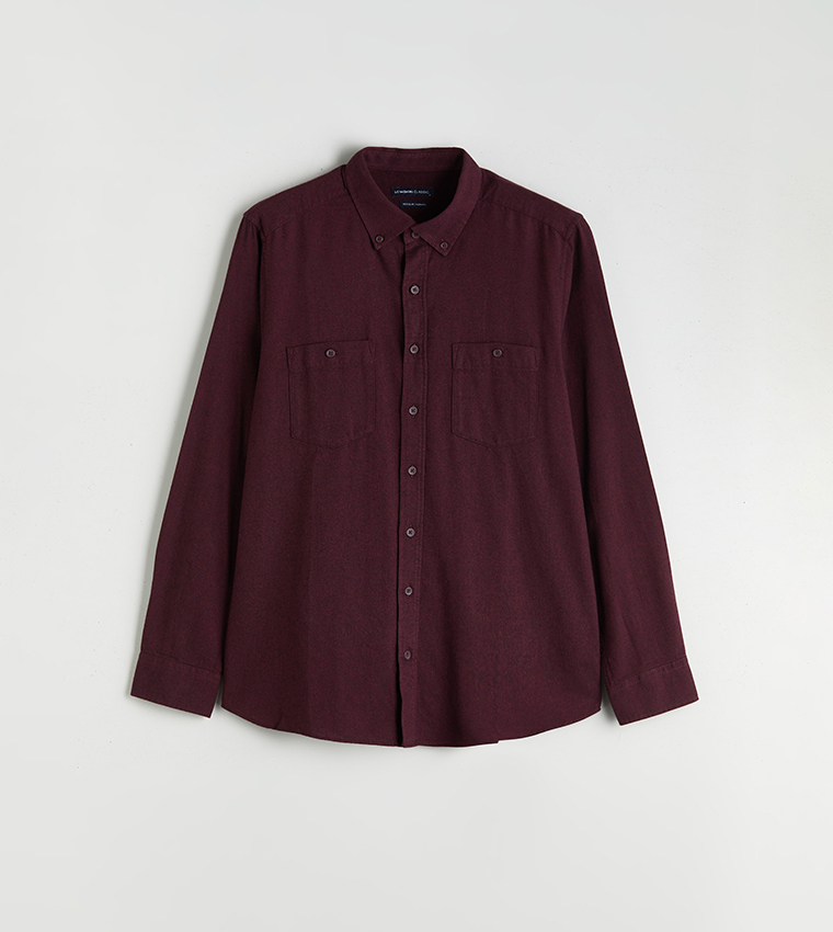 Regular Fit Long Sleeves Gabardine Shirt