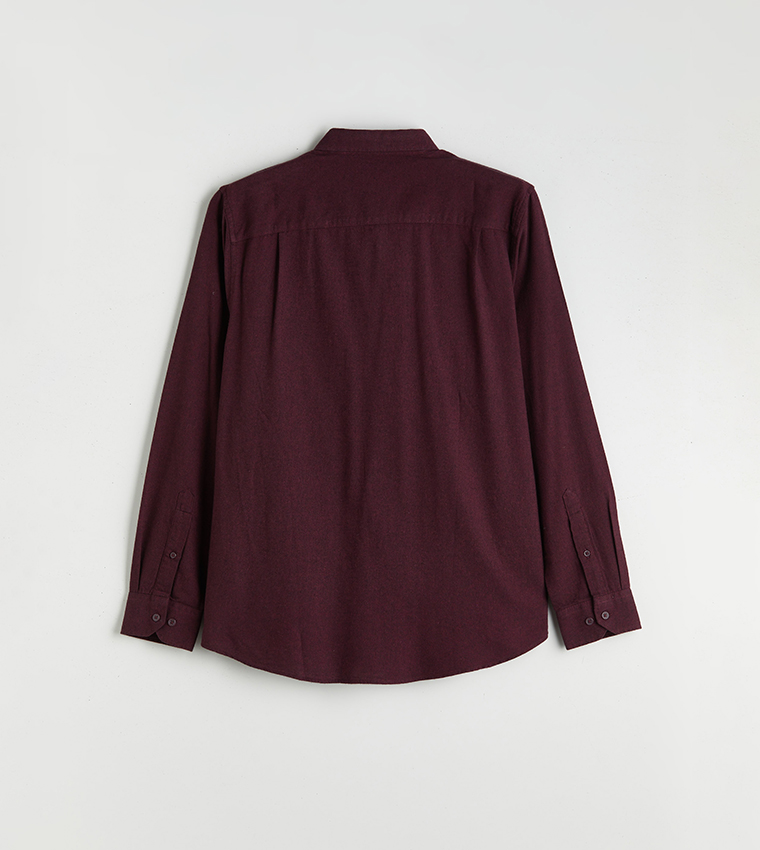 Regular Fit Long Sleeves Gabardine Shirt