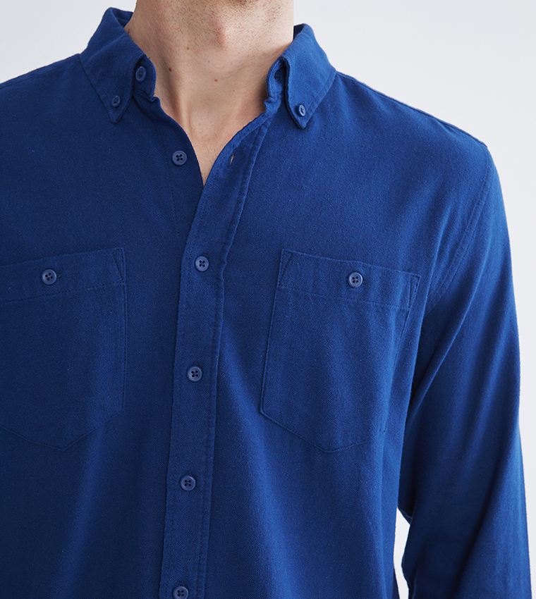 Regular Fit Long Sleeves Gabardine Shirt