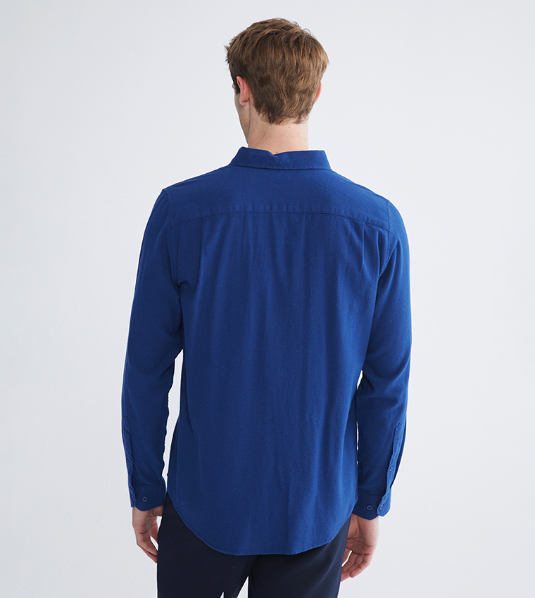 Regular Fit Long Sleeves Gabardine Shirt