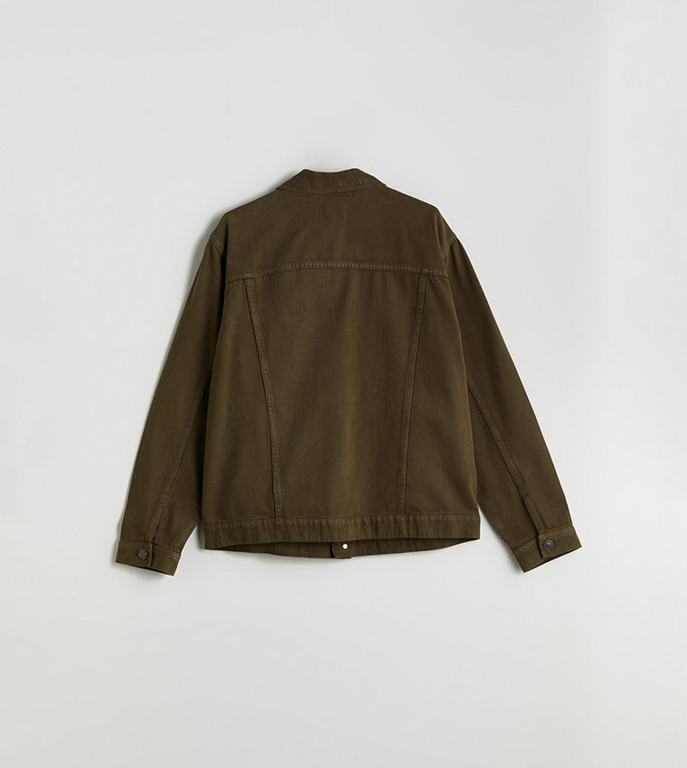Washed Long Sleeves Denim Jacket
