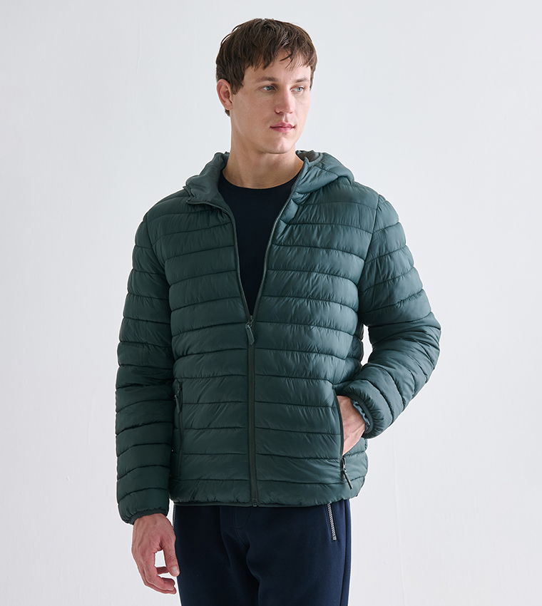 CLASSIC Zip-Through Hooded Puffer Jacket