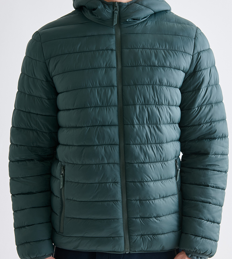 CLASSIC Zip-Through Hooded Puffer Jacket