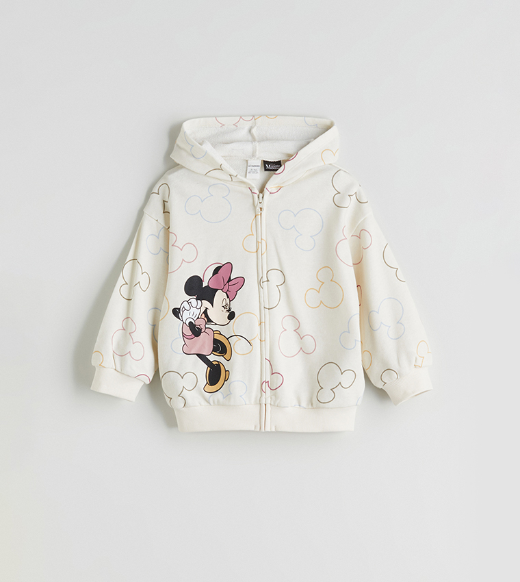Minnie Mouse Printed Hooded Casual Jacket