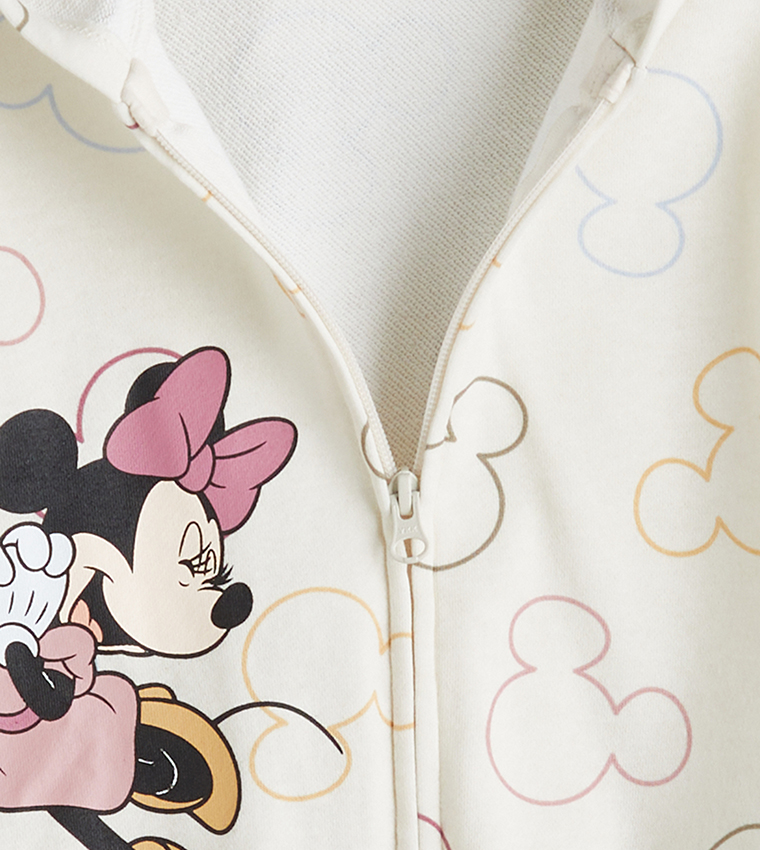 Minnie Mouse Printed Hooded Casual Jacket