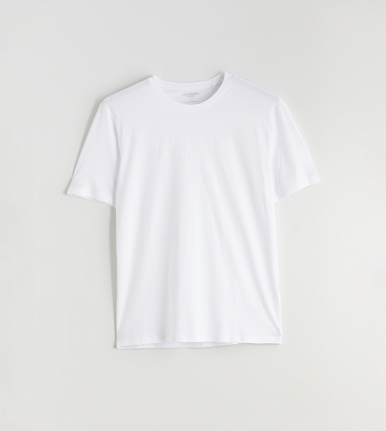 Printed Crew Neck Short Sleeves T-Shirt