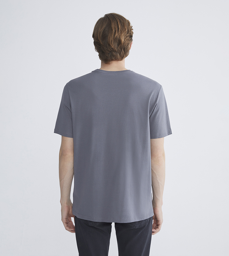 Printed Crew Neck Short Sleeves T-Shirt