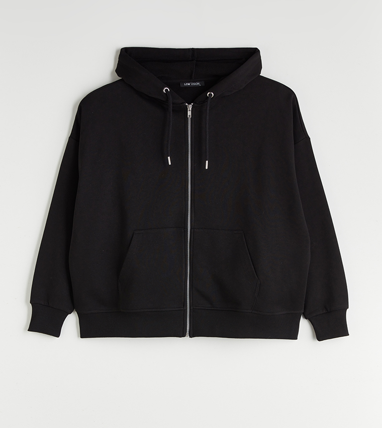 Solid Hooded Oversized Casual Jacket