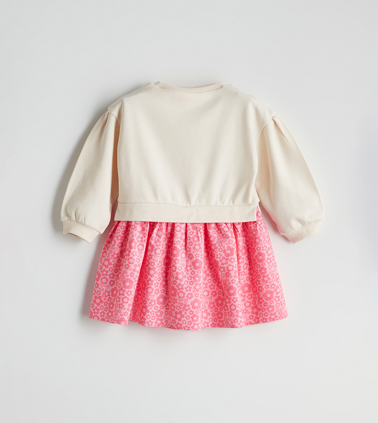 Barbie Printed Crew Neck Dress