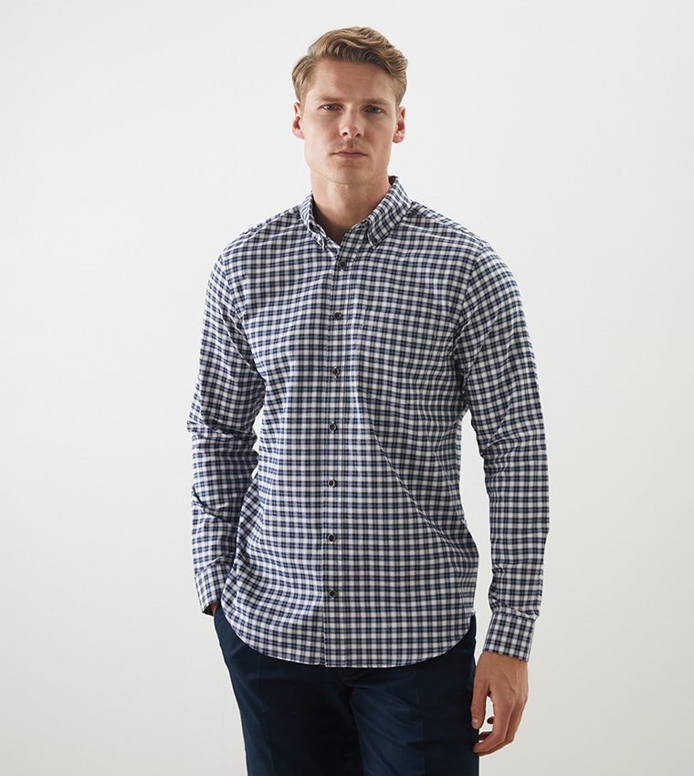 Plaid Long Sleeves Poplin Shirt