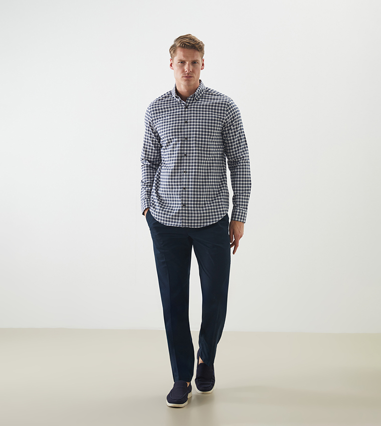 Plaid Long Sleeves Poplin Shirt