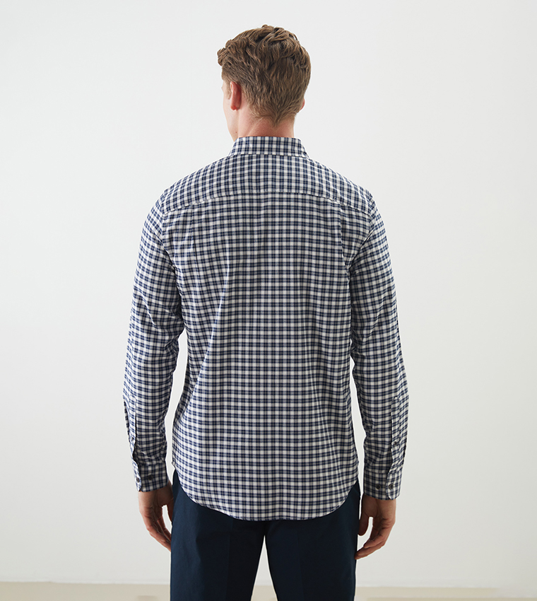 Plaid Long Sleeves Poplin Shirt