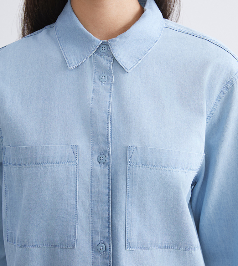 Faded Loose Fit Shirt Tunic