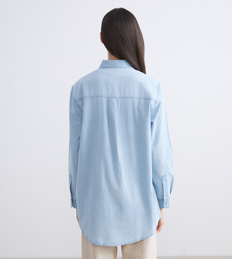 Faded Loose Fit Shirt Tunic