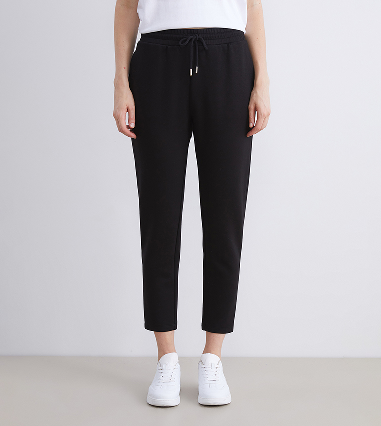 Drawstring Waist Slim Fit Sweatpants