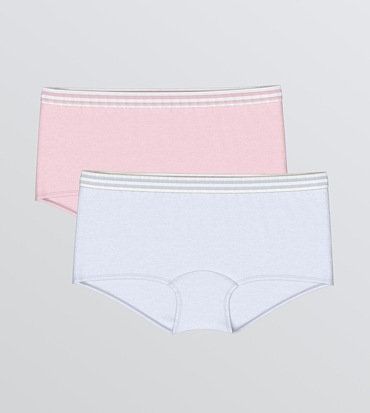 2-Pack Solid Elastic Waist Trunks