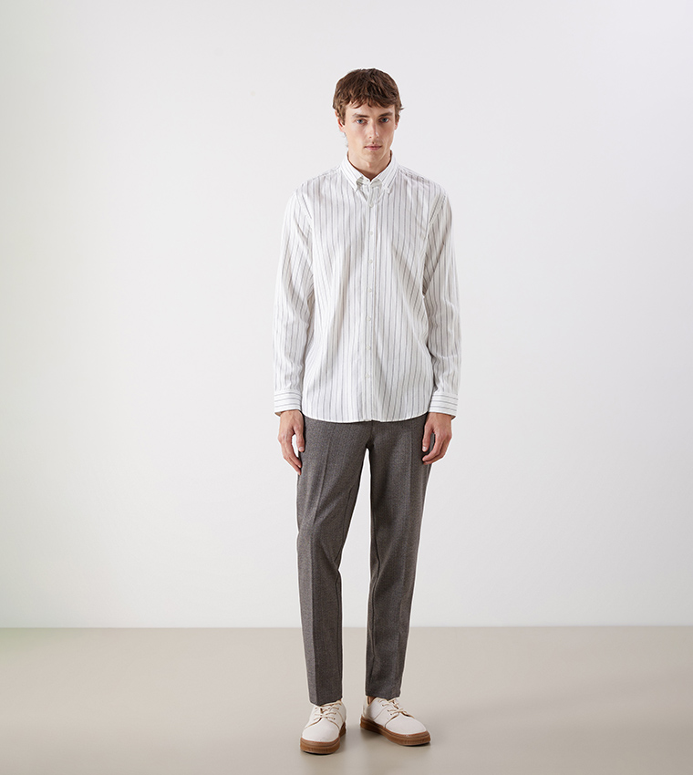 Striped Long Sleeves Woven Shirt