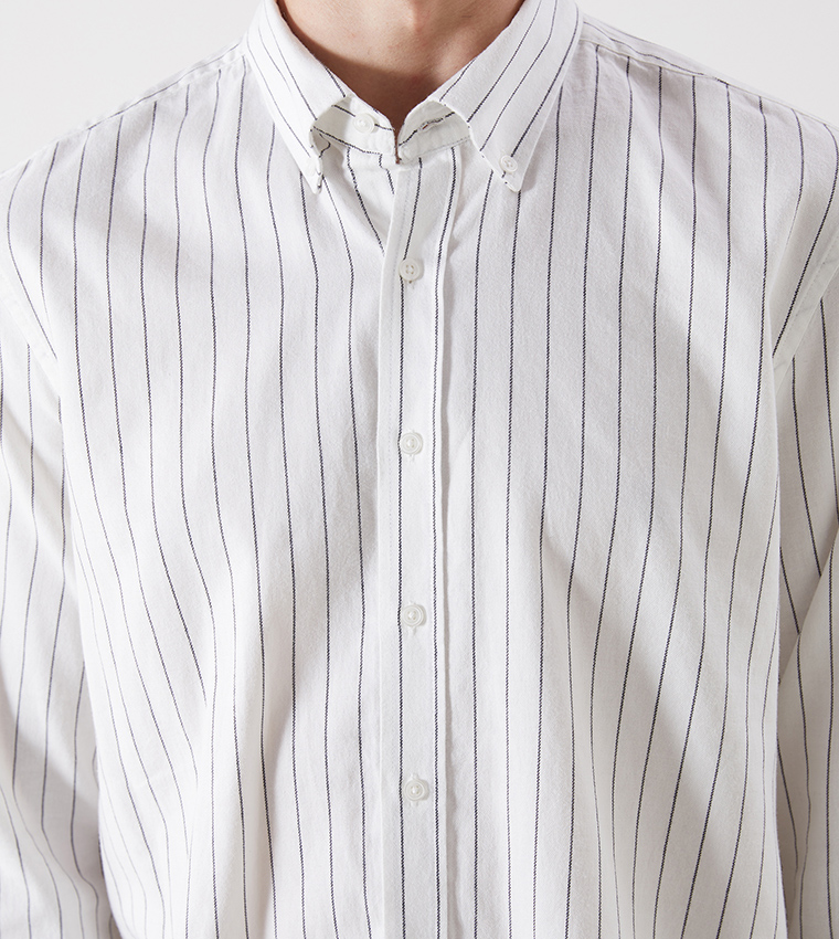 Striped Long Sleeves Woven Shirt