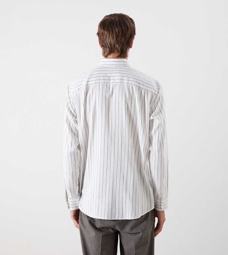 Striped Long Sleeves Woven Shirt