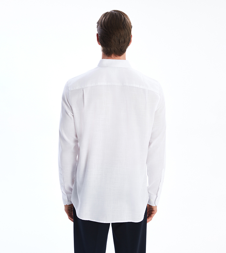 SOUTHBLUE Solid Long Sleeves Poplin Shirt