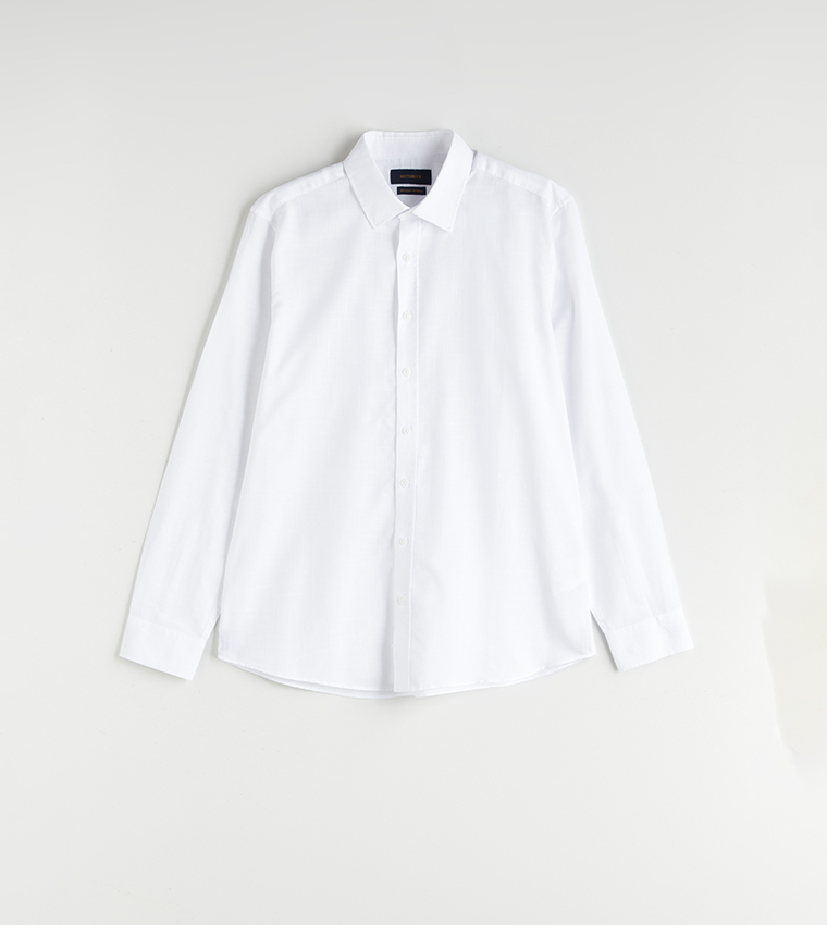 SOUTHBLUE Solid Long Sleeves Poplin Shirt