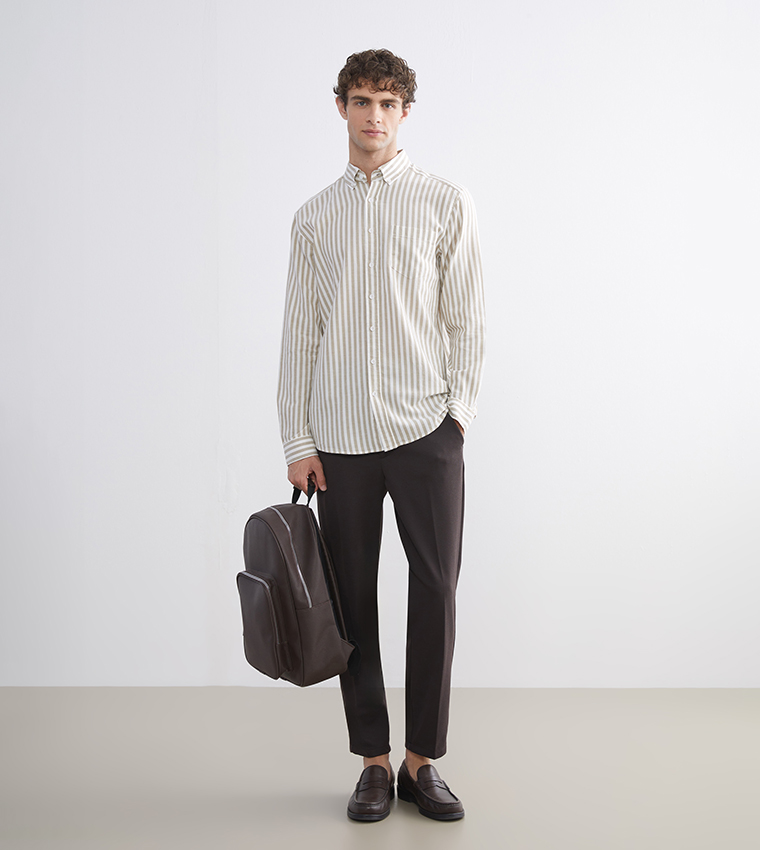 Striped Regular Fit Long Sleeves Shirt
