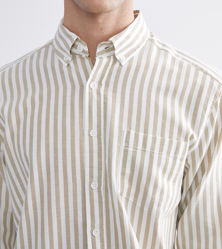 Striped Regular Fit Long Sleeves Shirt
