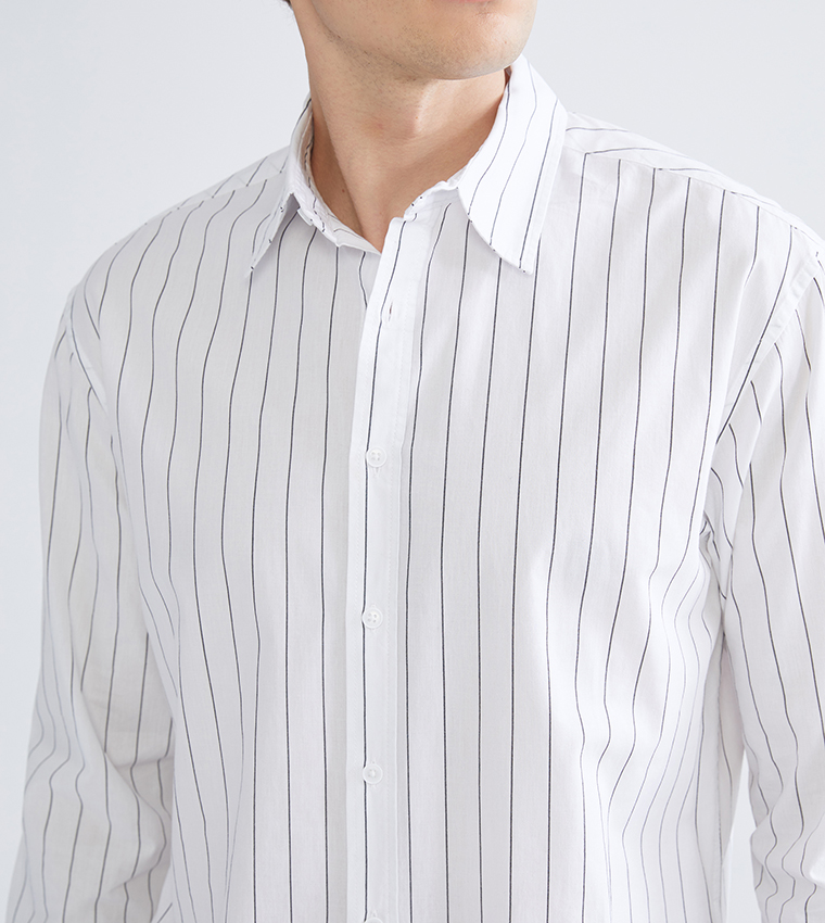 Striped Relaxed Fit Long Sleeves Shirt