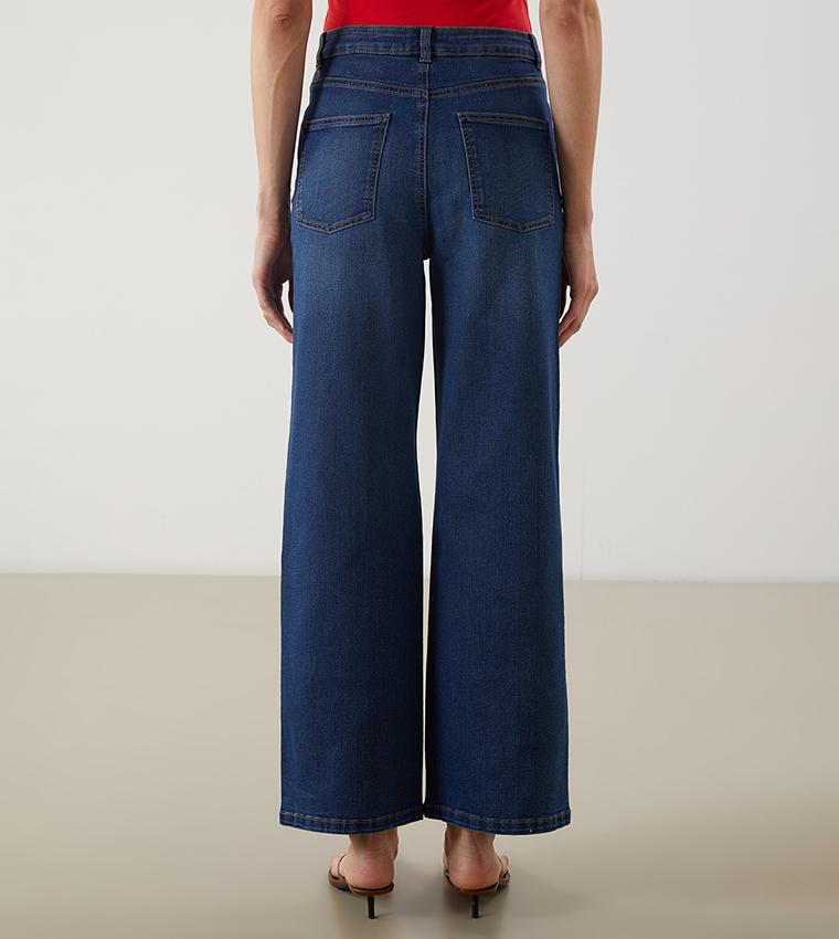 Washed High Waist Wide Leg Jeans