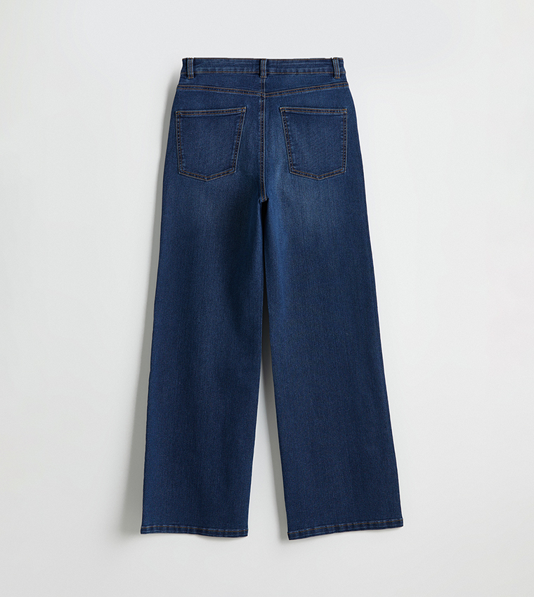 Washed High Waist Wide Leg Jeans