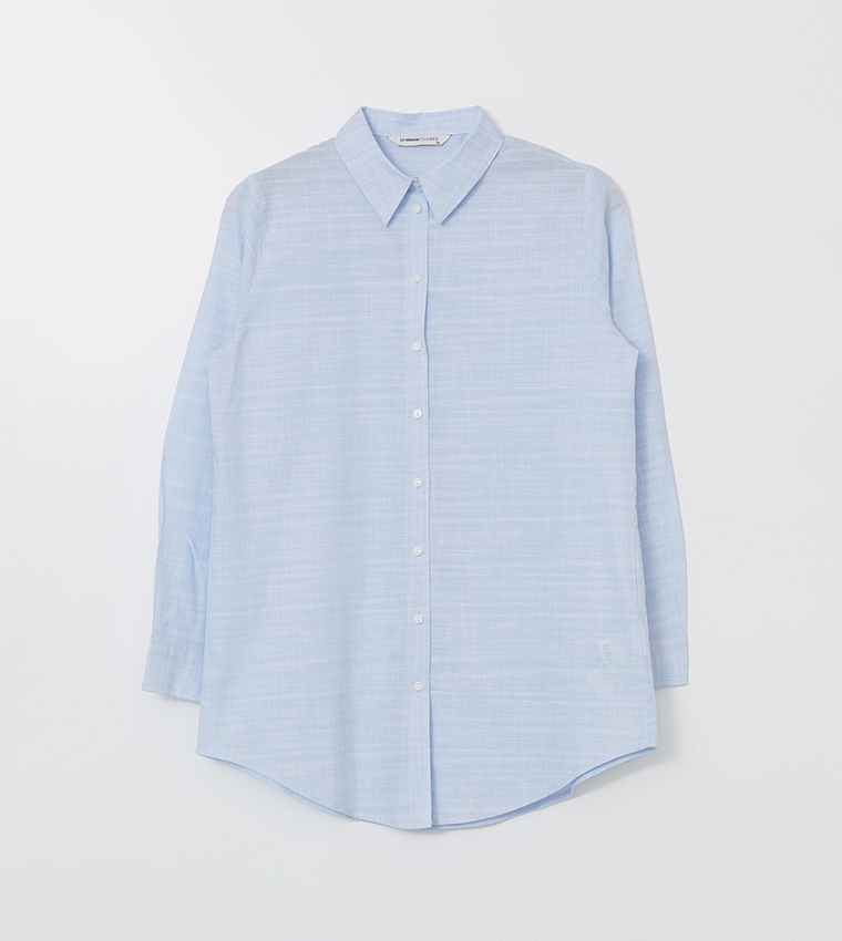 Long Sleeves Poplin Tunic Shirt