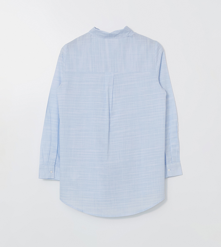 Long Sleeves Poplin Tunic Shirt