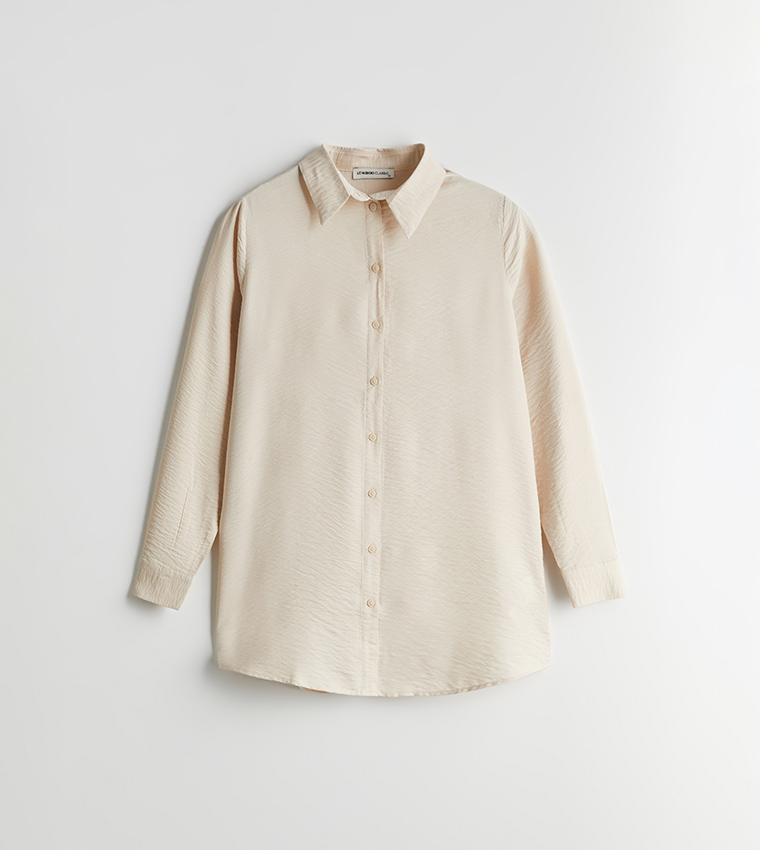 Solid Long Sleeves Tunic Shirt