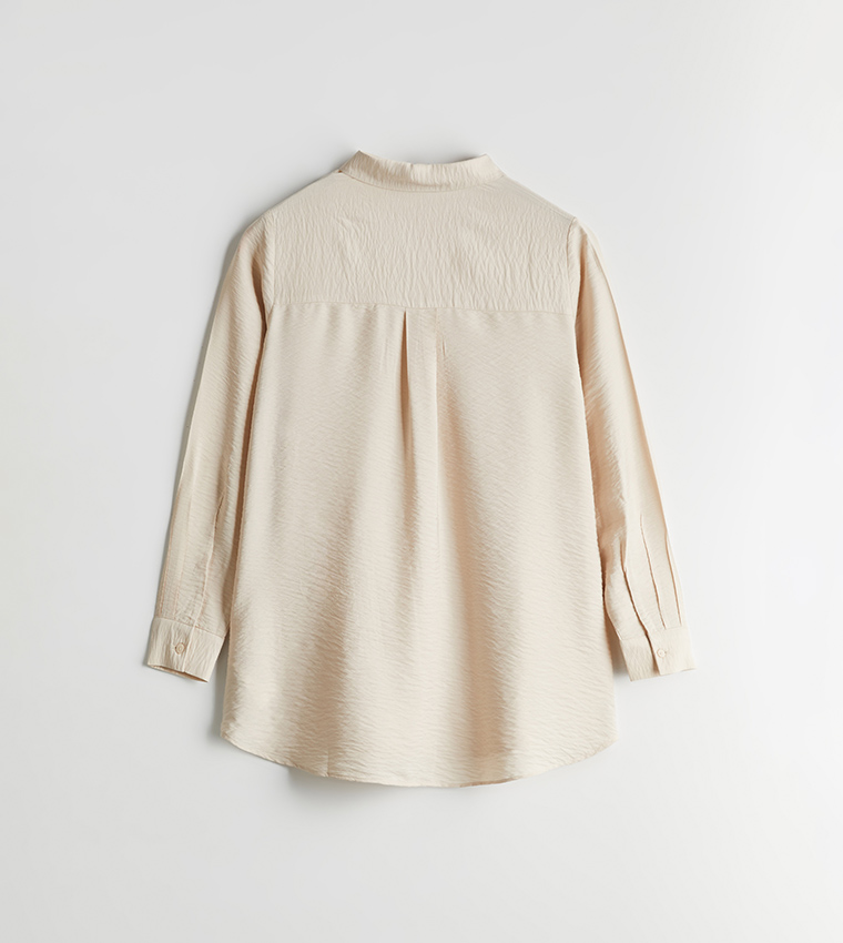 Solid Long Sleeves Tunic Shirt