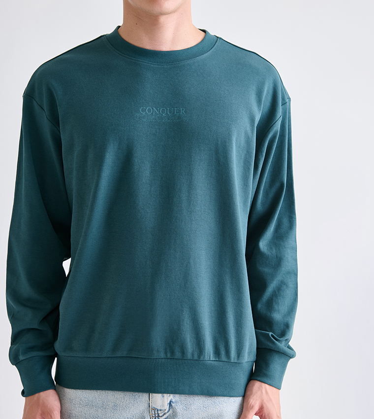 Print Detail Long Sleeves Sweatshirt