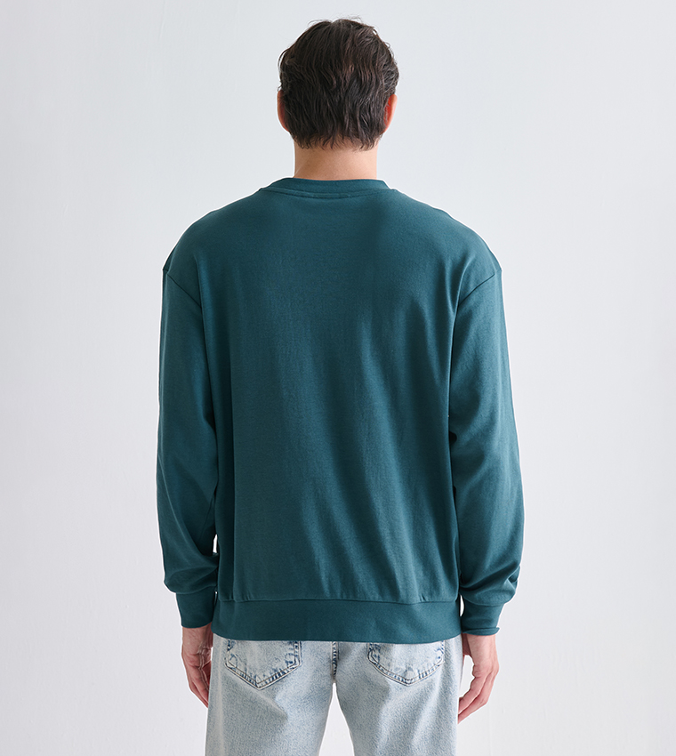 Print Detail Long Sleeves Sweatshirt