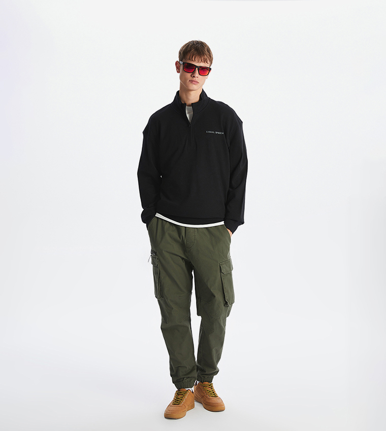 Printed Long Sleeves Zip-Up Jacket