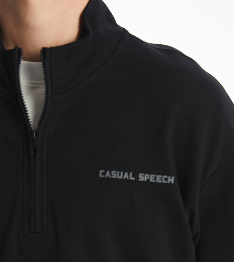 Printed Long Sleeves Zip-Up Jacket